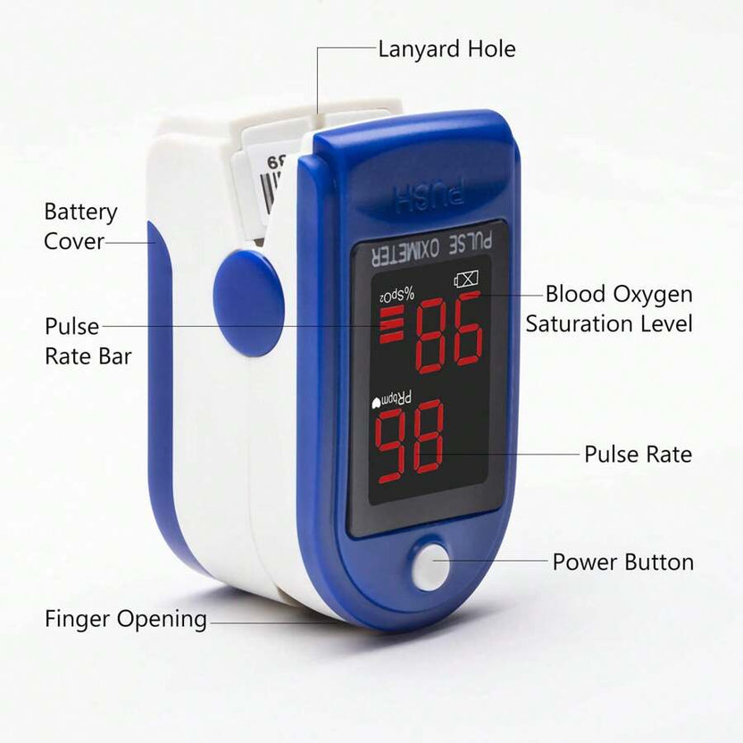 Sale 50% - Fingertip Pulse Oximeter – Portable SpO2 & O2 Monitor for Home or Sport